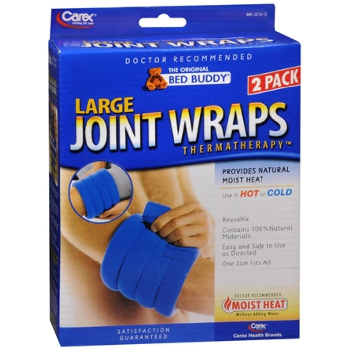Bed Buddy Large Joint Wraps – 2 Count – Targeted Pain Relief for Knee, Elbow & Ankle by Pasteur Pharmacy
