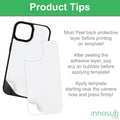 Sublimation Blanks 2D Magnetic Black Rubber Cases for iPhone 17|16|15|14|13|12|Air|Plus|Pro|Pro Max by INNOSUB USA