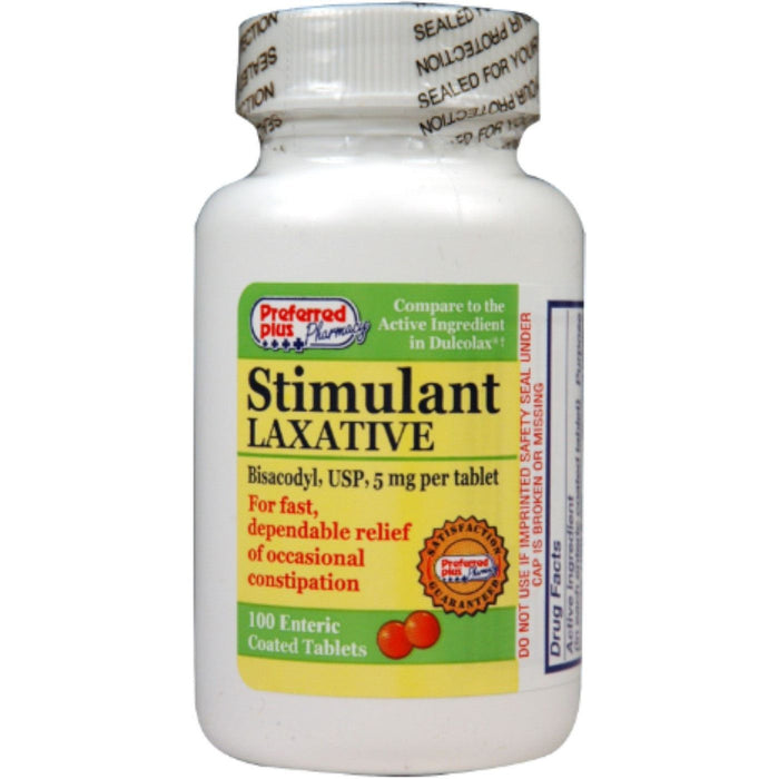 Preferred Plus Bisacodyl Laxante Estimulante 5 Mg Comprimidos 100 Ea (Pack De 4) by Pasteur Pharmacy