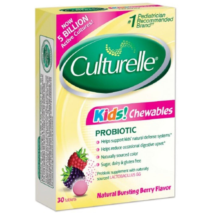 Culturelle Kids, Purely Probiotics Chewables, 3+ Years, Bursting Berry Flavor, 30 Chewable Tablets by Pasteur Pharmacy