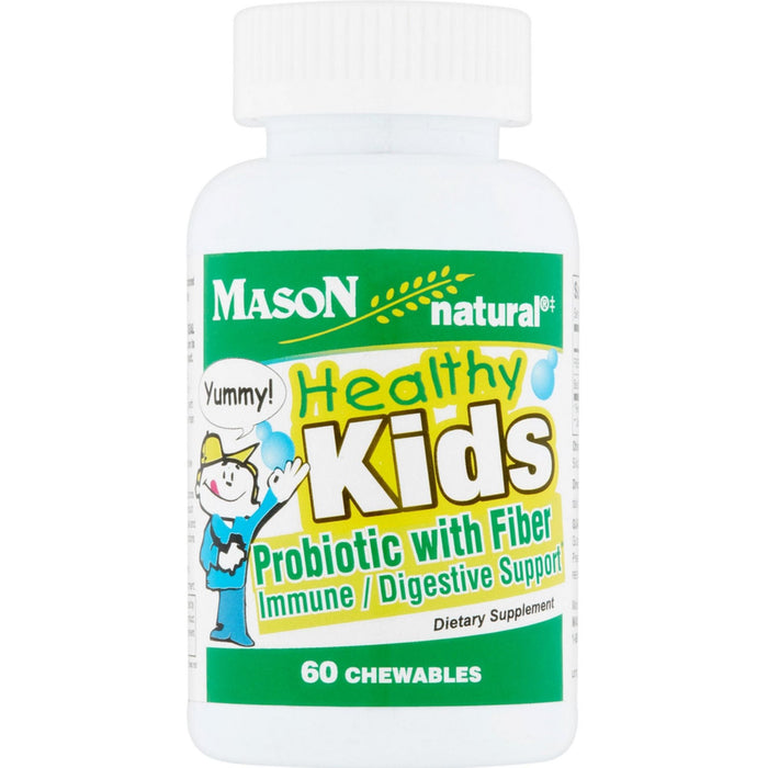 Mason Natural® Healthy Kids Probiotic with Fiber - Fruit Flavor (60 Chewables) by Pasteur Pharmacy