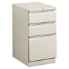 HON Brigade Mobile Pedestal with Pencil Tray Insert, Left/Right, 3-Drawers: Box/Box/File, Letter, Light Gray, 15" x 19.88" x 28"