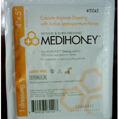 Medihoney Calcium Alginate Dressing With Manuka/Leptospermum Honey 4'' X 5 by Pasteur Pharmacy