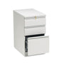 HON Brigade Mobile Pedestal with Pencil Tray Insert, Left/Right, 3-Drawers: Box/Box/File, Letter, Light Gray, 15" x 22.88" x 28"
