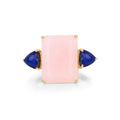 Natural Pink Opal Three Stone Ring by Fine Color Jewels