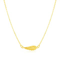 14K Yellow Gold Angel Wing Necklace by Bids.com