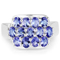 2.21 Carat Genuine Tanzanite .925 Sterling Silver Ring by Bids.com