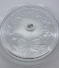 INDIANA Glass Wreath Platter 13 Satin Frost by Vanessa Jane