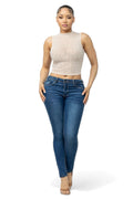 Mesh See Through Pearls Studs Embellished Top by The House of Stylez