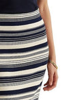 Ralph Lauren Womens Navy Stretch Textured Midi Pencil Skirt, Size Large by Vanessa Jane