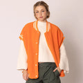 Oversized Sherpa Varsity Baseball Vest by The House of Stylez