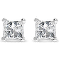 14K White Gold 1.00 Cttw Princess-Cut Square Near Colorless Diamond Classic 4-Prong Solitaire Stud Earrings (G-H Color, SI1-SI2 Clarity) by Bids.com