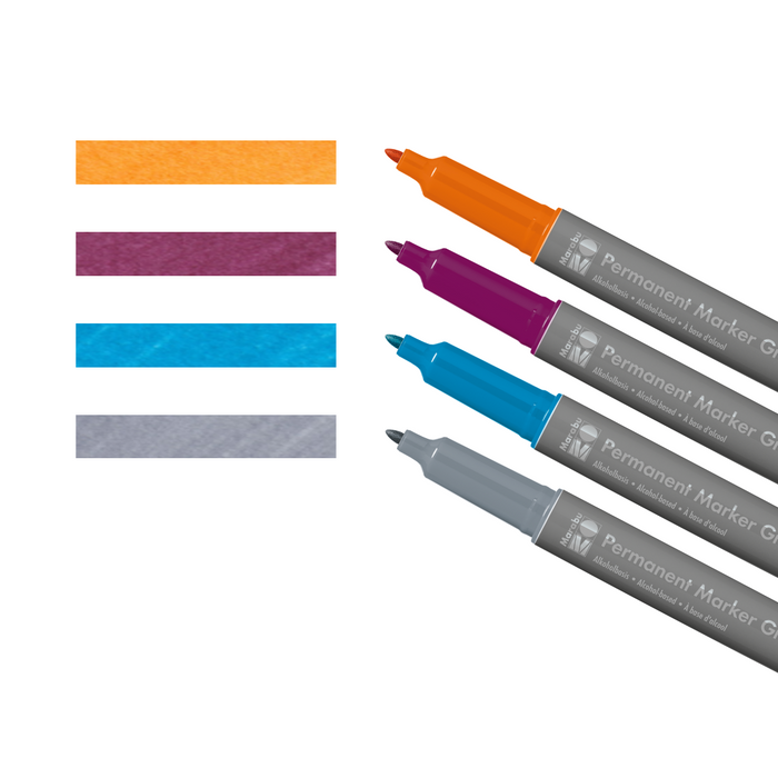 Marabu Graphix Permanent Marker 4 Set-of customer curated colors by SketchBox by ShopSketchBox