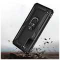 Black Military Kickstand Series Case - Samsung Galaxy S21 FE 5G by Zerodamage Sahara Case LLC