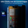 ZeroDamage Privacy Screen Protector (2-Pack) - iPhone 13 and iPhone 14 by Zerodamage Sahara Case LLC