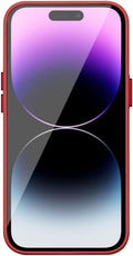 iPhone 14 Pro Max 6.7-inch Protection Kit Bundle - FingerGrip Series Case with Tempered Glass Screen and Camera Protector (Red) by Zerodamage Sahara Case LLC