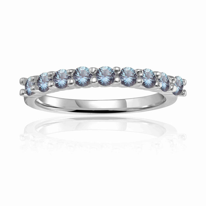 Alexandrite Eternity Ring by Fine Color Jewels