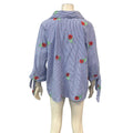 Monteau Womens Trendy Plus Size Embroidered Button up Shirt, Size 2X by Vanessa Jane