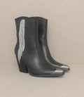 Kai Rhinestone Fringe Boots - Black by Boutique 23