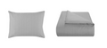 Sunham 625-Thread-Count Full / Queen Duvet Cover 3-Piece Set Silver Herringbone by Vanessa Jane