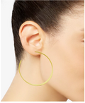 And Now This Silver Plated Flattened C-Hoop Earrings by Vanessa Jane