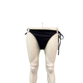 Lulus Sol Attention Black O-Ring Ribbed Side-Tie Bikini Bottom, XL by Vanessa Jane