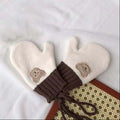 Kids Winter Gloves with String | Warm Toddler Mittens 2-5Y by ozznekshoes