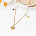 Paw Charm Necklace 18K Gold Over Silver by Fine Color Jewels