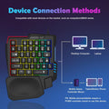Ergonomic Wired Gaming Keyboard - LED Rainbow Backlight, 35-Key | Ultima Series by Zerodamage Sahara Case LLC