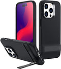 iPhone 14 Pro 6.1-inch Protection Kit Bundle - AirShield Boost Kickstand Series Case with Tempered Glass Screen and Camera Protector - Black by Zerodamage Sahara Case LLC