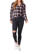Paige Womens Davlyn Classic Oversized Boyfriend Plaid Button Up Shirt, Medium by Vanessa Jane