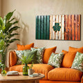 Irish Shamrock Glory Wooden Flag Wall Art by Tailored Canvases