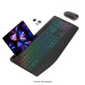 Rechargeable Silent Wireless Keyboard & Mouse Combo - RGB Backlight, Phone Holder by Zerodamage Sahara Case LLC
