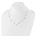 14K White Gold Lab Diamond Layering Necklace by Fine Color Jewels