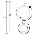 Sahara White Silicone Dog Collar - Apple AirTag = AT00018 by Zerodamage Sahara Case LLC