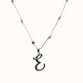 RH Macy Cubic Zirconia Initial 18 Pendant Necklace in Sterling Silver, Letter E by Vanessa Jane