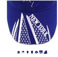 New York Blue 3D Embroidered Baseball Cap, Hat by Vanessa Jane