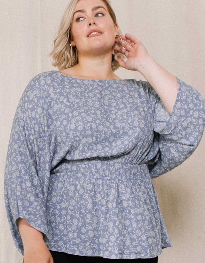 Floral Print Baby Doll Top by Boutique 23