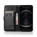 Indy Series Black Leather Wallet Case - iPhone 13 Pro by Zerodamage Sahara Case LLC