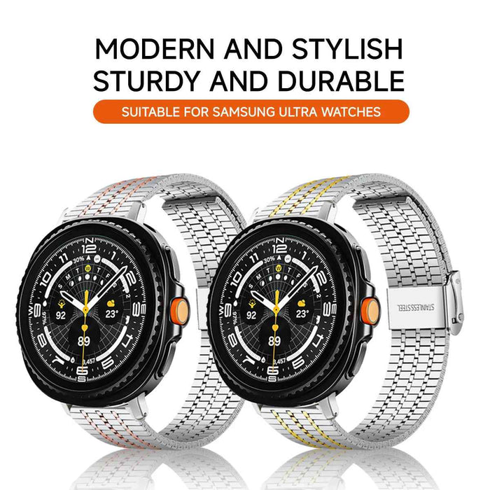 Steel Band For Samsung Galaxy Watch 8 Classic 46MM, Galaxy Watch 8, 40MM, 44MM, Ultra 47MM by Arleathercraft