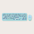 Wireless Keyboard and Mouse Combo with Aqua Flush Keys by Zerodamage Sahara Case LLC