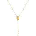 14k Tri Color Gold Lariat Rosary Necklace by Bids.com
