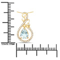 0.76 Carat Genuine Aquamarine and White Diamond 14K Yellow Gold Pendant by Bids.com