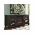 Walker Edison 58 Wood Media TV Stand Console With Fireplace by Vanessa Jane