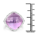 8.40 Carat Genuine Amethyst .925 Sterling Silver Ring by Bids.com