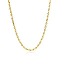 2.75mm 10k Yellow Gold Solid Diamond Cut Rope Chain by Bids.com