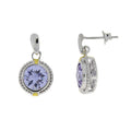 Cubic Zirconium Dangle Earrings Sterling Silver by Bids.com