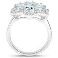 2.88 Carat Genuine Aquamarine .925 Sterling Silver Ring by Bids.com