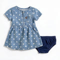 Levis Baby Girls Printed Denim Dress-18M/Medium Blue by Vanessa Jane