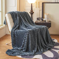 Ultra-Soft Double-Sided Fleece Blanket – Gray (All-Season) by DailySale